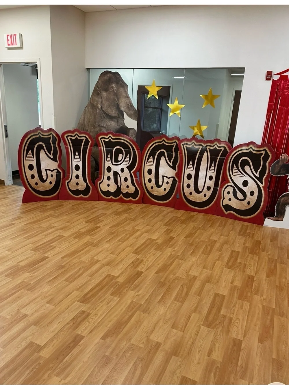 Large stand up individual Circus Marquee Letter Panels - Red, Black white